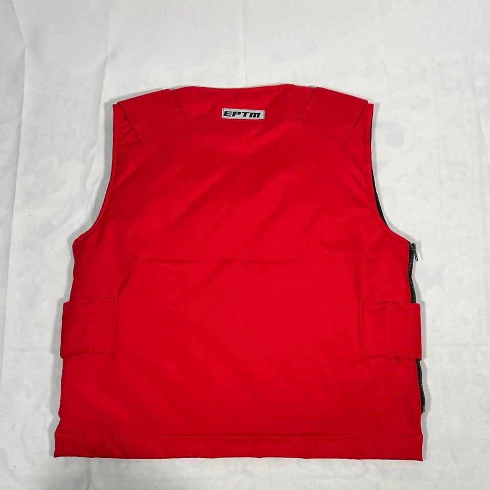 EPTM The Perfect Example Reflective Flow Urban Dance Hiphop Rapper Red Vest Mens